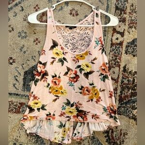 Women’s Ambiance Floral Flowy Lace Top L